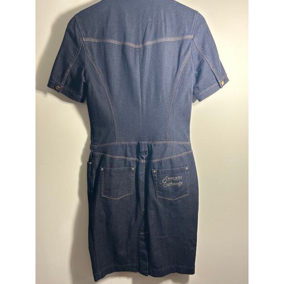 Armani Exchange Jean gold Zip Jean Dress  Size 10 - Picture 10 of 14